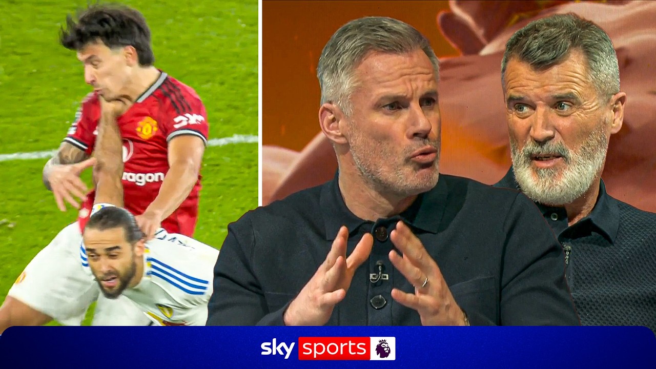 "The red card seems really harsh" | Carra & Keane REACT to Man Utd 1-2 Leeds
