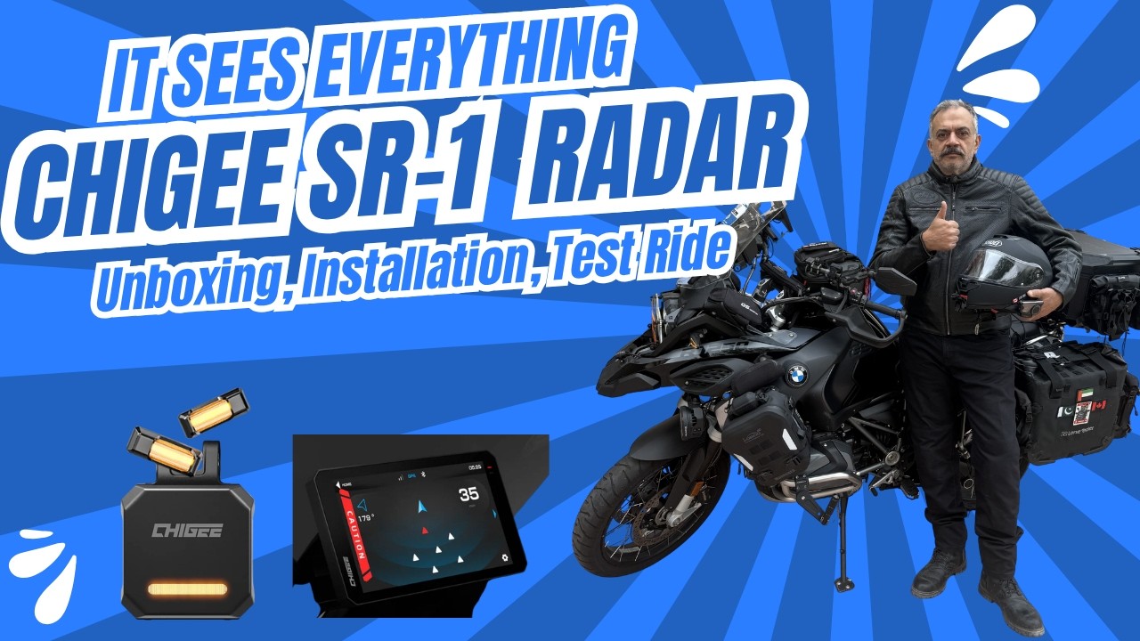 Chigee SR-1 Blind Spot Radar Review — Does It Work on a BMW R1250 GSA? — watch the ride video