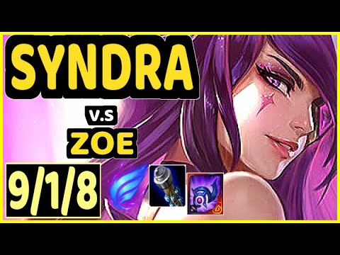 XICO (SYNDRA) vs ZOE - 9/1/8 KDA MID CHALLENGER GAMEPLAY - EUW