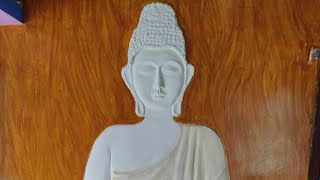 Gautam Buddha 3D moral putty painting   how to putty painting  the interior  design 🎼##