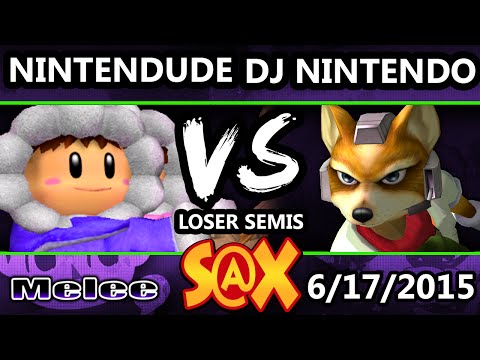 S@X 102 - VGz | Nintendude (Ice Climbers) Vs. DJ Nintendo (Fox) SSBM Losers Semis - Smash Melee