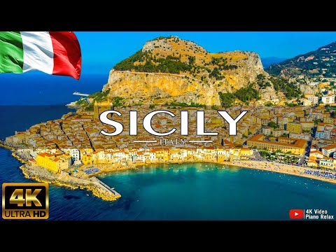 FLYING OVER SICILY (4K UHD) - Relaxing Music Along With Beautiful Nature Videos - 4K Video HD