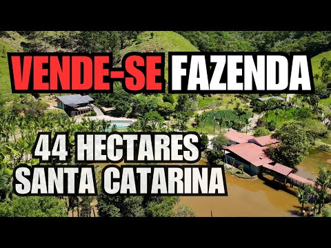 FAZENDA A VENDA EM SANTA CATARINA - 44 HECTARES - CACHOEIRAS - ESTRUTURA COMPLETA - PORTEIRA FECHADA