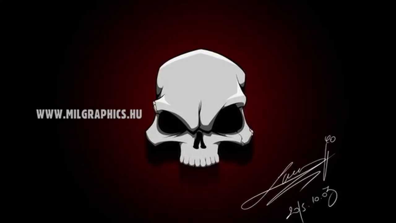 Skull speed paint and vector art - MILGRAPHICS