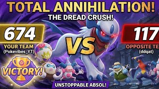 674 vs 117?! ABSOL TOTAL ANNIHILATION IN POKEMON UNITE! 💥