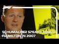 Michael Schumacher Praises Rookie Lewis Hamilton Back In 2007