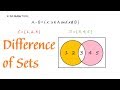 Set Operations: Difference of Sets | Includes Examples