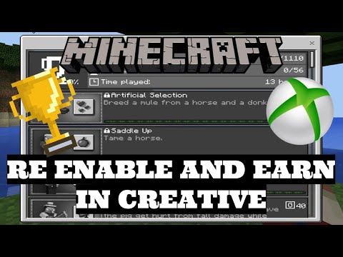 How to RE-ENABLE and get achievements in CREATIVE minecraft xbox (WORKING 2022)