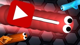 Brand NEW YOUTUBE Skin - Slither.io Youtube Skin Gameplay - Longest/Biggest Snake Gameplay!