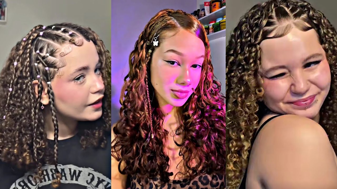 IDEIAS de PENTEADOS com LIGUINHAS para cabelo CACHEADO #3 | compilados