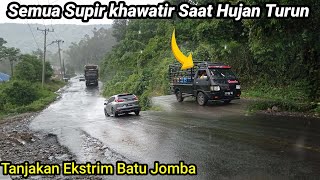 Download lagu Supir khawatir ‼️  Bila Hujan Turun Ketika Menanjak Di Tanjakan Ekstrim mp3