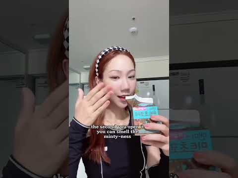 trying MINT CHOCOLATE milk + speaking Korean
