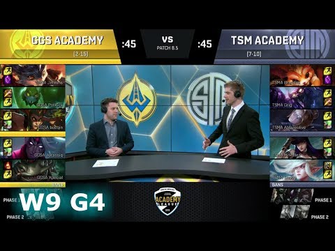 Golden Guardians Academy vs TSM Academy | Week 9 of S8 NA Academy League Spring 2018 | GGSA vs TSMA