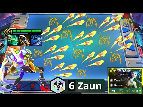 Chemtech Enhancements Jinx 3 star ⭐⭐⭐ 6 Zaun and 4 Freljord tft set9