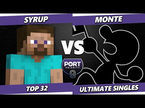 Port Priority 9 - Syrup (Steve) Vs. Monte (Game & Watch) Smash Ultimate - SSBU