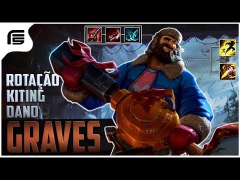 KITING ROTAÇÃO E MUITO DANO NESSE BONECO - GRAVES JUNGLE GAMEPLAY