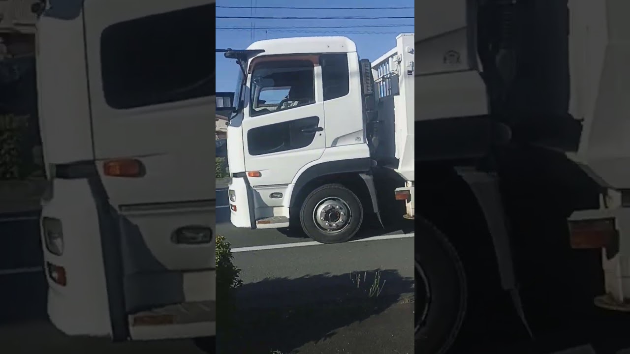 UD Nissan trailer truck loaded small Kubota backhoe asrmshortvedio (@leotvadventure)