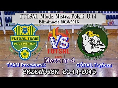 Skrót M-4. Futsal el.MMP U-14 TEAM Przeworsk 3:3(2:1) GÓRAL Tryńcza 2015-11-21