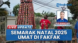 Kreatif! Umat Katolik di Gereja Paroki Santo Yosep Fakfak Dekor Pohon Natal Pakai Barang Bekas