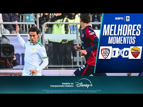 Gols e lances de Cagliari x Roma
