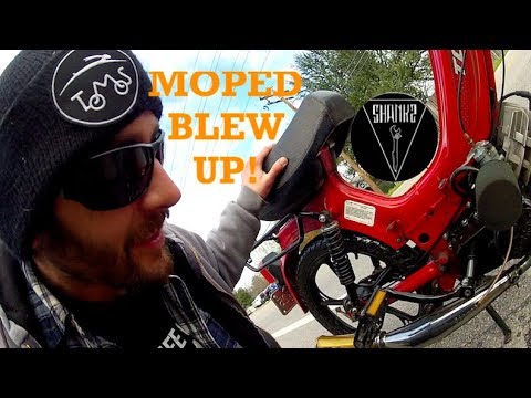 SHANKS! Austin Moped GANG Ride, BIKE BLEW UP! Fixing Up My Tomos
