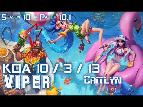 GRF Viper CAITLYN vs DRAVEN ADC - Patch 10.1 KR Ranked