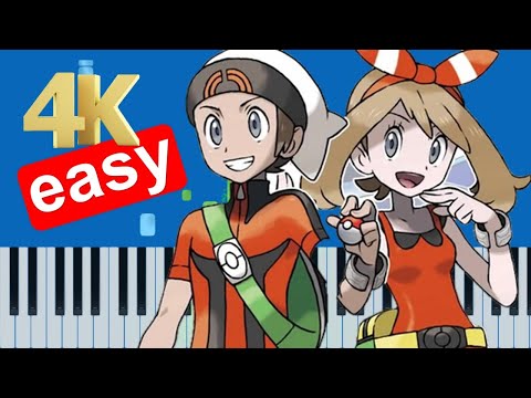 Littleroot Town - Pokémon (Slow Easy) Piano Beginner Tutorial 4K