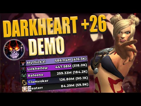 Demonology Warlock | 416.3K Overall | Darkheart Thicket Mythic +26 | WoW Dragonflight 10.2