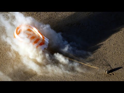 Soyuz capsule landed with astronauts and cosmonauts on board
