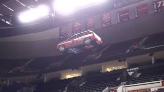 A Flying RC Ford Edge SUV in the Moda Center for the Portland Trailblazers