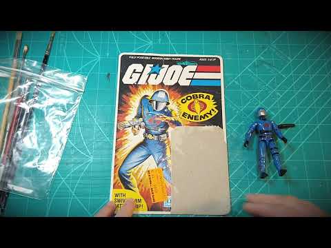 Hasbro Cobra Commander 1.5 - Cardback Repair Restore - Display Case Build