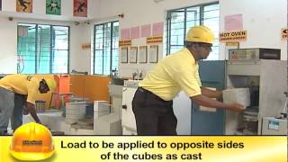 TEST FOR COMPRESSIVE STRENGTH OF CONCRETE - CUBE TESTING