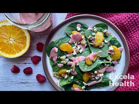 The Healthy Kitchen: Spinach, Walnut & Goat Cheese Salad with Raspberry Vinaigrette