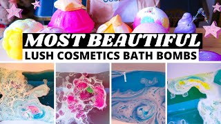 The MOST BEAUTIFUL & BEST BATH BOMBS from LUSH COSMETICS | Top 15 bath bombs and demos