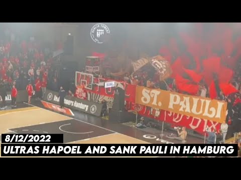 ULTRAS HAPOEL AND SANK PAULI IN HAMBURG BASKETBALL || Hamburg Tower vs Hapoel Tel Aviv 8/12/2022