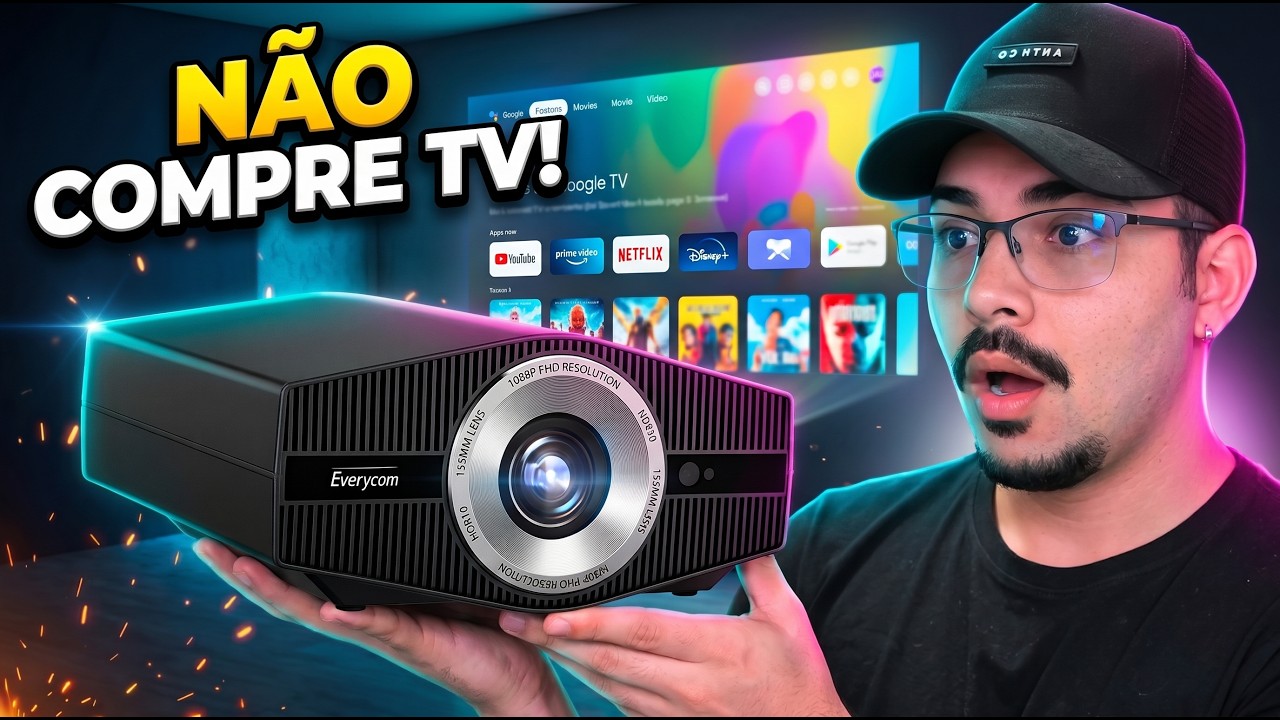 Esqueça as TVs! Esse Projetor do AliExpress Tem um Brilho ABSURDO! Everycom YG710W