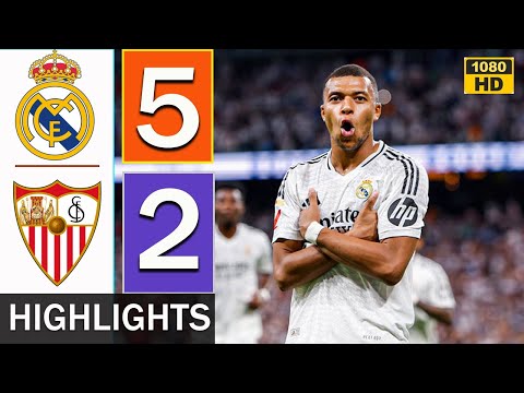 Mbappe SHOW 🔥Real Madrid vs Sevilla 5-2 All Goals & Highlights Moments 2025