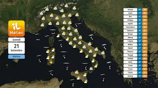 Domenica 20 settembre 2026 - Previsioni meteo Italia di domani