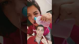 lavado nasal con agua de mar #shorts #salud #medicina