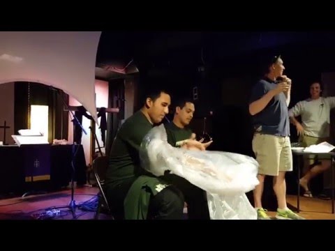 USF Wesley pies UCF Wesley Staff in the face.