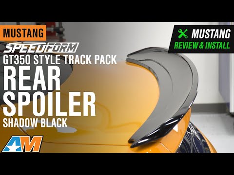 2015-2020 Mustang SpeedForm GT350 Style Track Pack Rear Spoiler - Shadow Black Review & Install