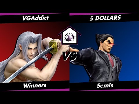 Smash House S1:W3 WSF - VGAddict (Sephiroth) vs. 5 DOLLARS (Kazuya)