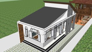 Nhà C4 mái lệch 5x12m ll od11a (link file tk ở phần bình luận)