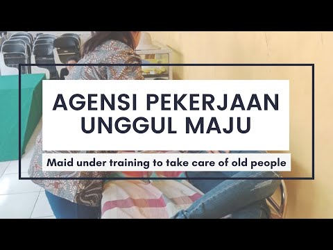 Maid under training to take care of old people