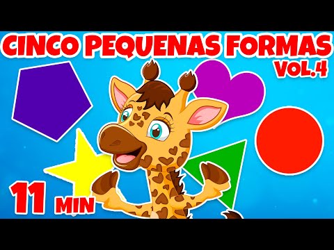 Cinco Pequenas Formas Canção Rima de Berçário Vol. 4 - Giramille 11 min | Desenho Animado Musical