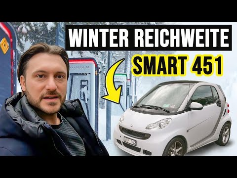 Winter electric range with the most affordable Smart Fortwo ED after 10 years! Electric Drive 451