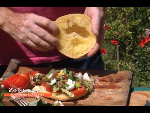 Recette : Pan Bagnat d’André - Les Carnets de Julie - Les sandwiches
