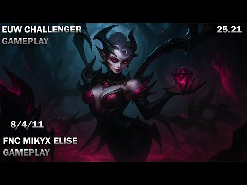 Fnatic Mikyx Elise  | EUW Challenger Gameplay | Elise vs Pyke | Bot Lane |  25.21 | Fnatic support
