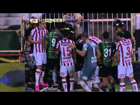 Guerreño sufrió un duro golpe. Unión 1 - San Martín 1. Fecha 4. Primera División 2016