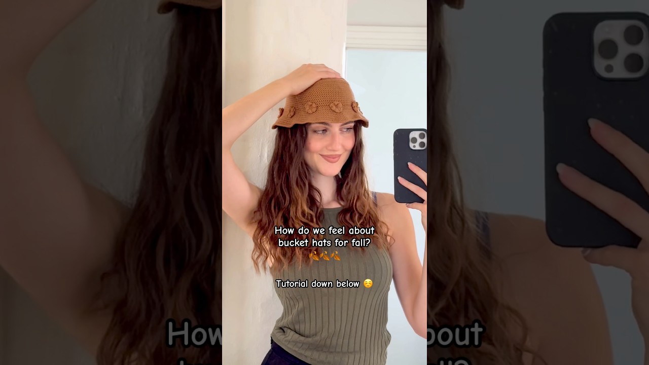 Crocheted bucket hats for fall?🍁🧡 #crochet #crochettutorial #crochetpattern #tutorial #diy #yarn